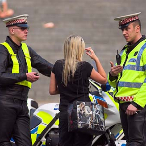 Policjanci na ulicach Londyn City.